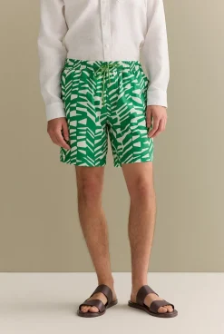 Shorts>Trenery Abstract Geo Swim Short BilliardGreen