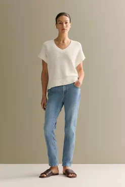 Pants|Denim & Jeans>Trenery Australian Cotton Blend Boyfriend Jean VintageWashDenim
