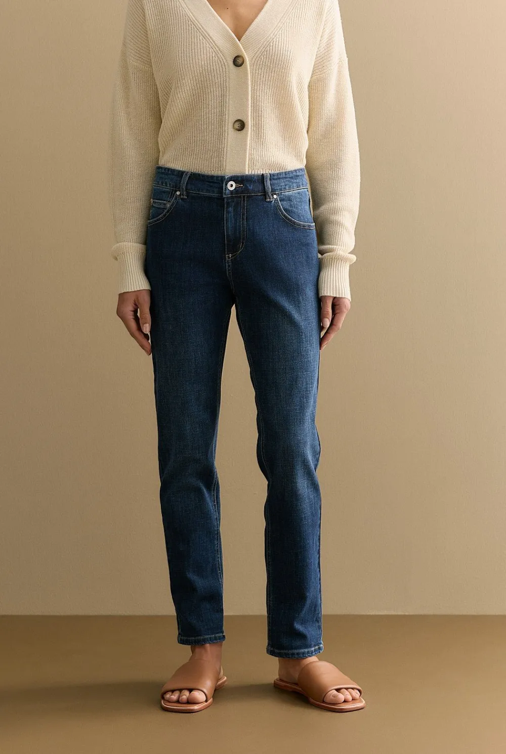 Pants|Denim & Jeans>Trenery Australian Cotton Blend Boyfriend Jean WashedIndigo