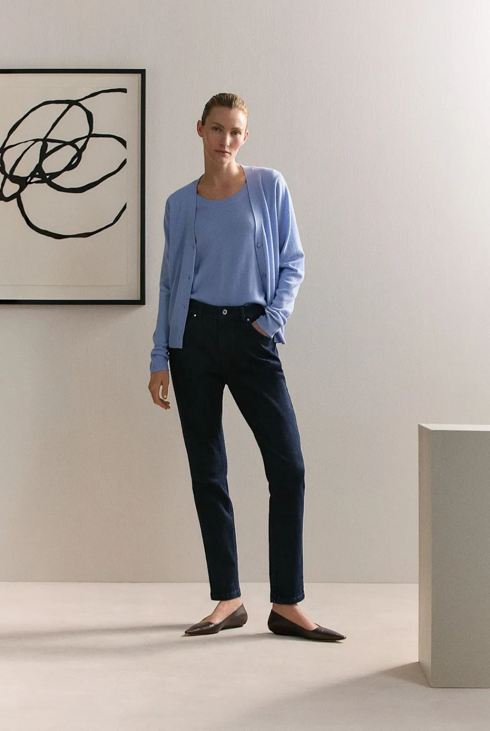 Pants|Denim & Jeans>Trenery Australian Cotton Blend Boyfriend Jean DarkIndigo