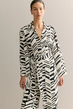 Dresses>Trenery Bold Geo Belted Wide Leg Jumpsuit BlackMulti