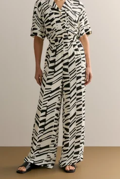 Co-ord Sets|Occasion Dresses & Outfits>Trenery Bold Geo Wide Leg Pull On Pant BlackMulti