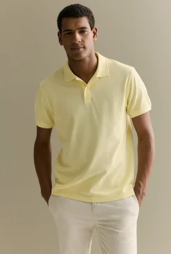 Polo Shirts|Polo Shirts>Trenery Classic Pique Monogram Polo Sorbet