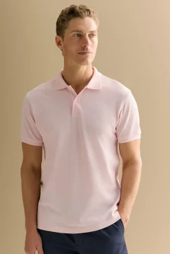 T-shirts|Polo Shirts>Trenery Classic Pique Monogram Polo LightPink