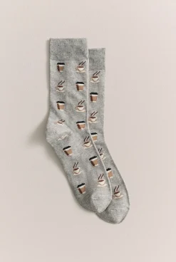 Socks>Trenery Coffee Crew Sock Cement