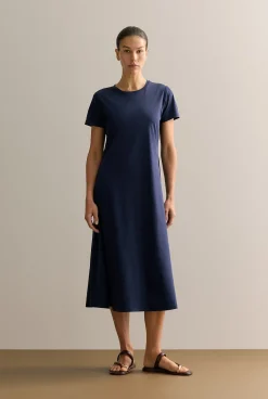 Dresses>Trenery Cotton Interlock T-shirt Dress Navy