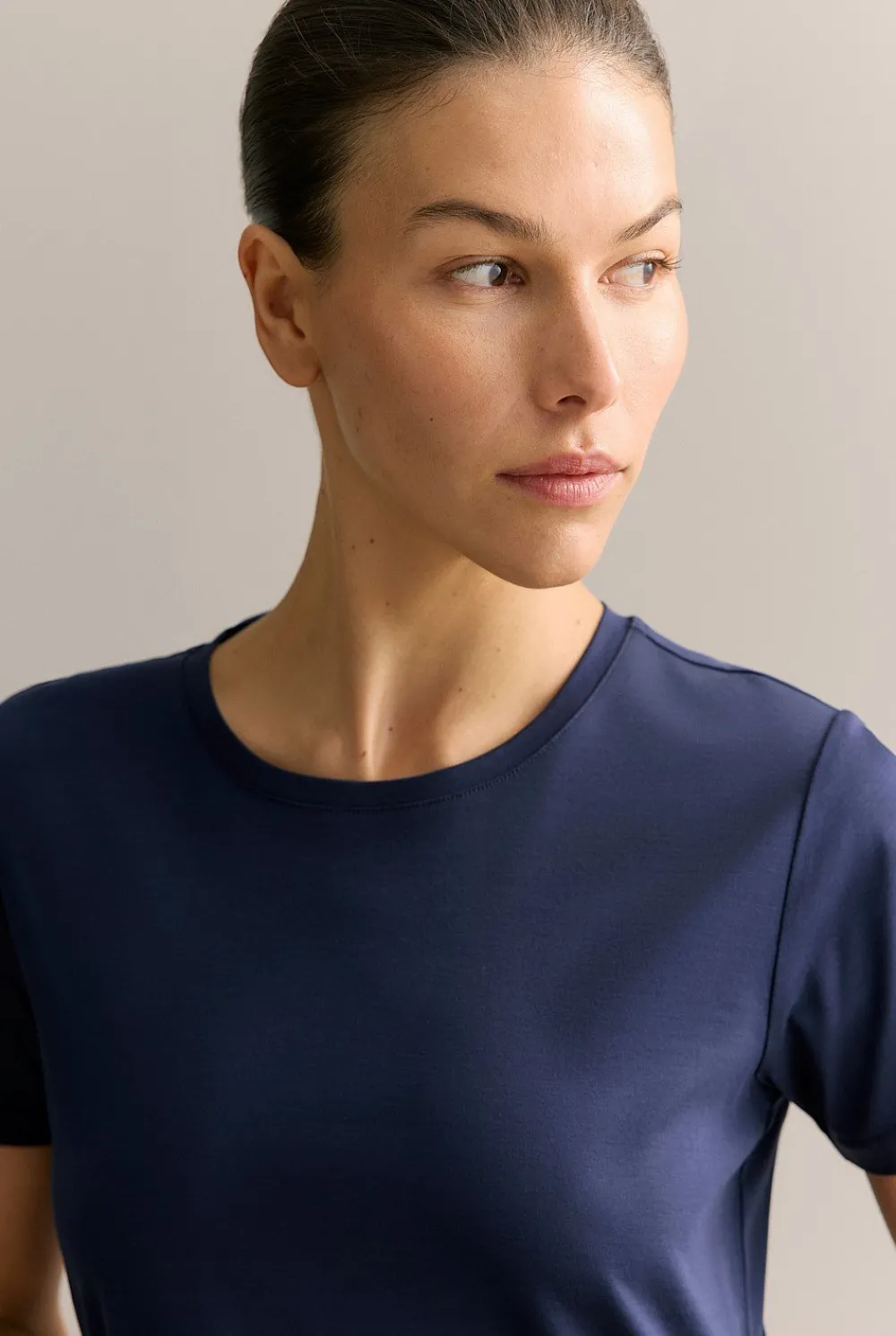 Dresses>Trenery Cotton Interlock T-shirt Dress Navy