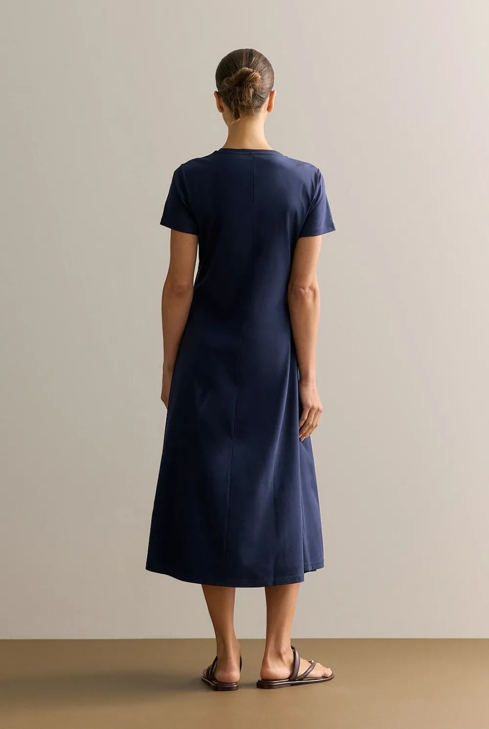 Dresses>Trenery Cotton Interlock T-shirt Dress Navy