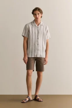 Shorts|Chino Shorts>Trenery Cotton Twill Chino Short KhakiBrown