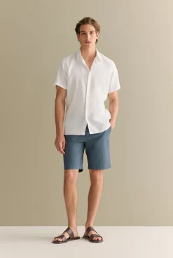 Shorts|Chino Shorts>Trenery Cotton Twill Chino Short PetrolBlue