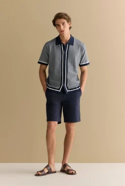 Shorts|Chino Shorts>Trenery Cotton Twill Chino Short Navy