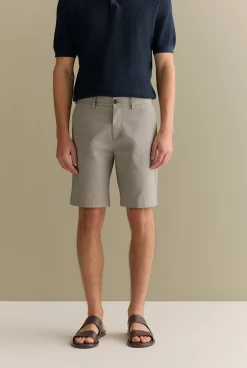 Shorts|Chino Shorts>Trenery Cotton Twill Chino Short Cement