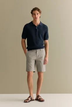 Shorts|Chino Shorts>Trenery Cotton Twill Chino Short Cement
