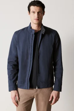Outerwear>Trenery Cotton Twill Harrington Navy