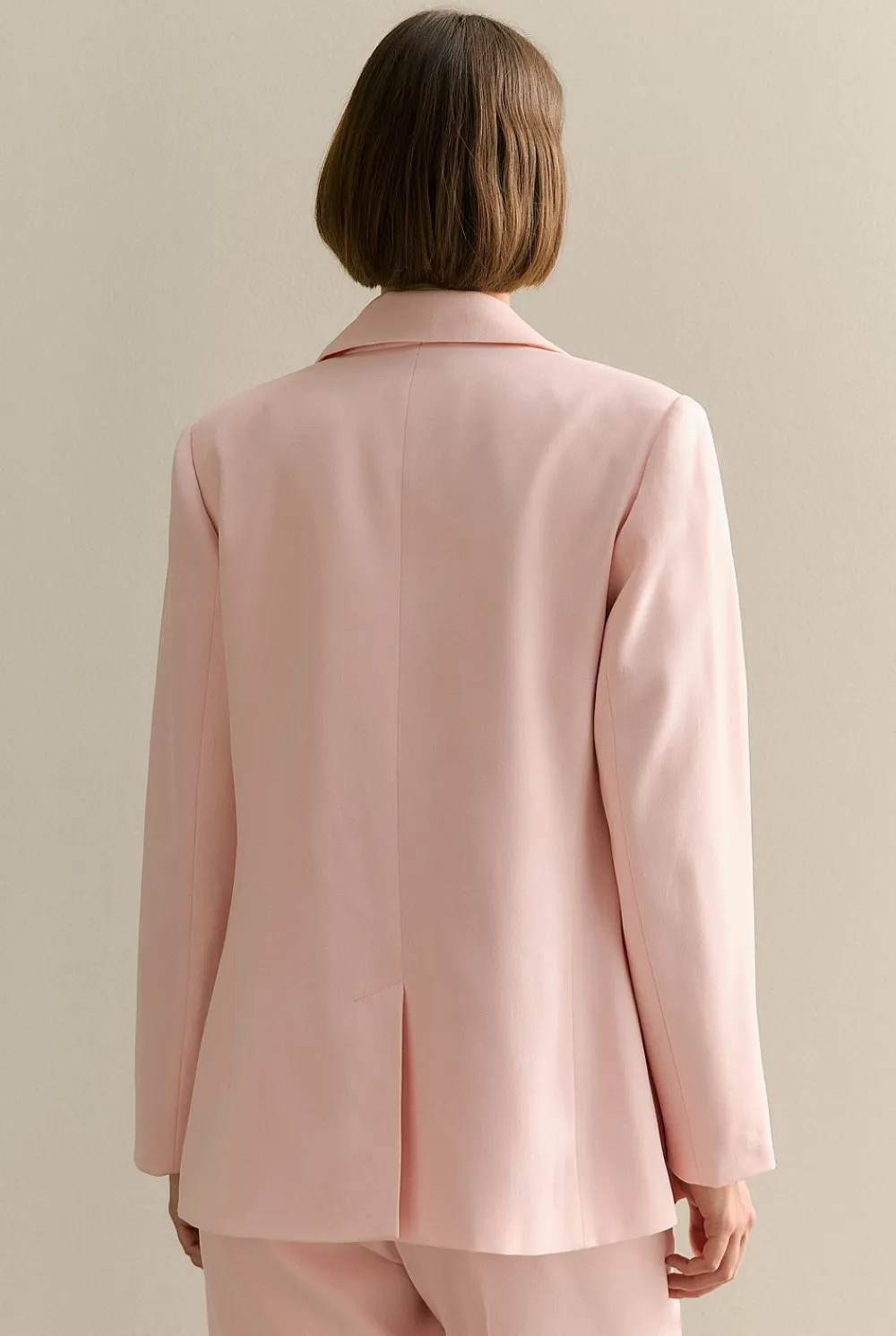 Outerwear>Trenery Crepe Double Breasted Blazer PinkSalt