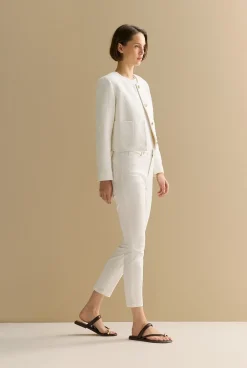 Denim & Jeans>Trenery Cropped Slim Jean White