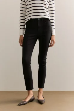 Denim & Jeans>Trenery Cropped Slim Jean Black