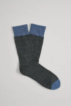 Socks>Trenery Dash Spot Sock CharcoalMarle