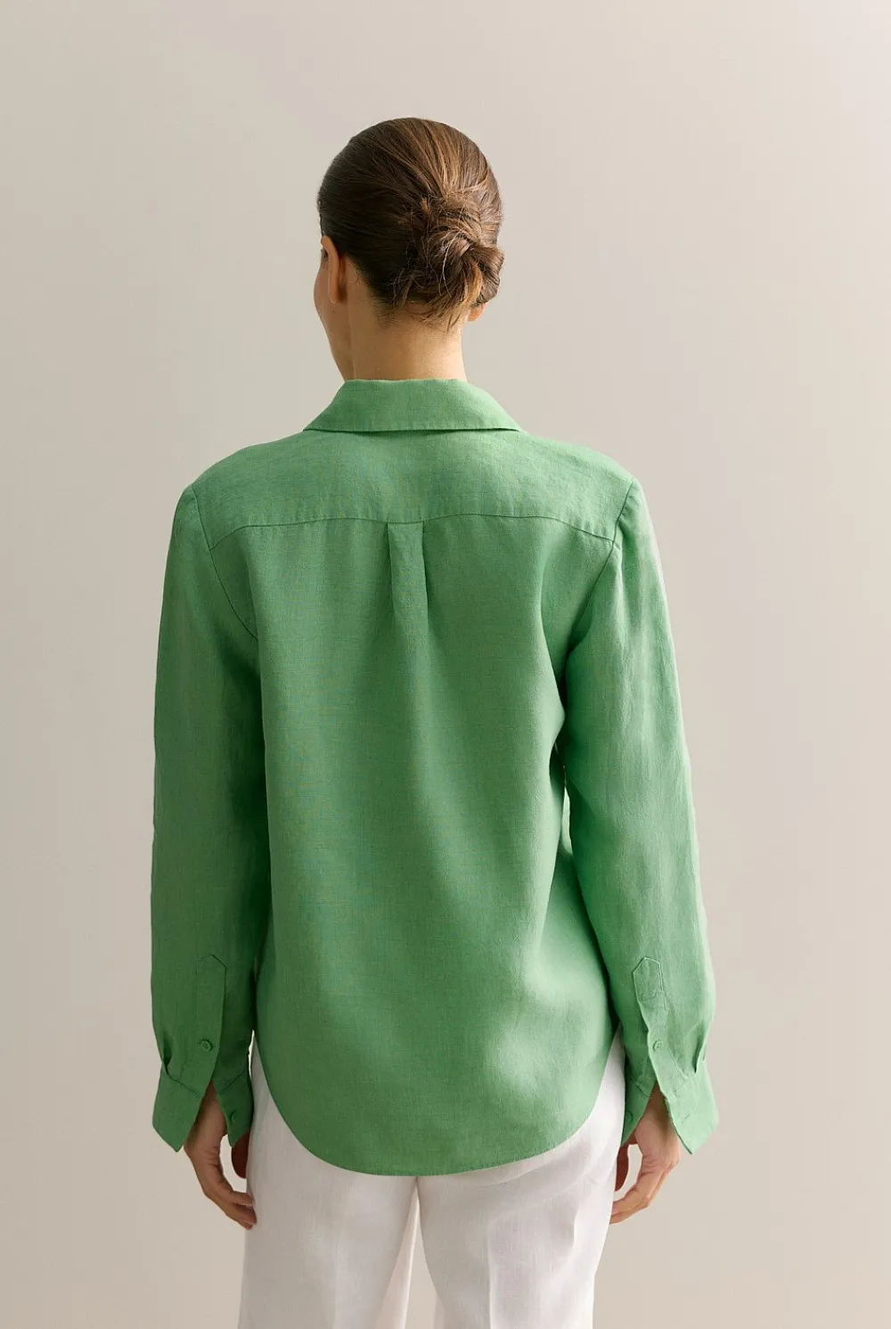 Shirts|The Linen Edit>Trenery Delave Linen Classic Shirt Matcha