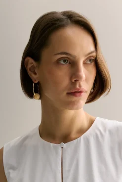 Jewellery|Occasion Dresses & Outfits>Trenery Eloise Crystal Hoop Earrings Gold