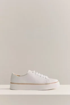 Sneakers>Trenery Emma Leather Sneaker White