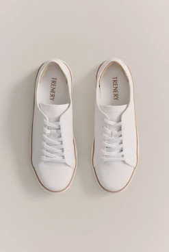 Sneakers>Trenery Emma Leather Sneaker White