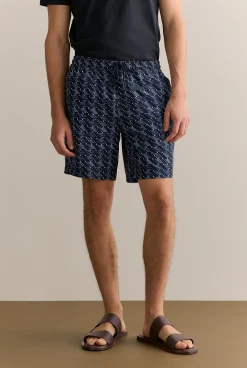 Shorts>Trenery Etched Geo Swim Short Navy