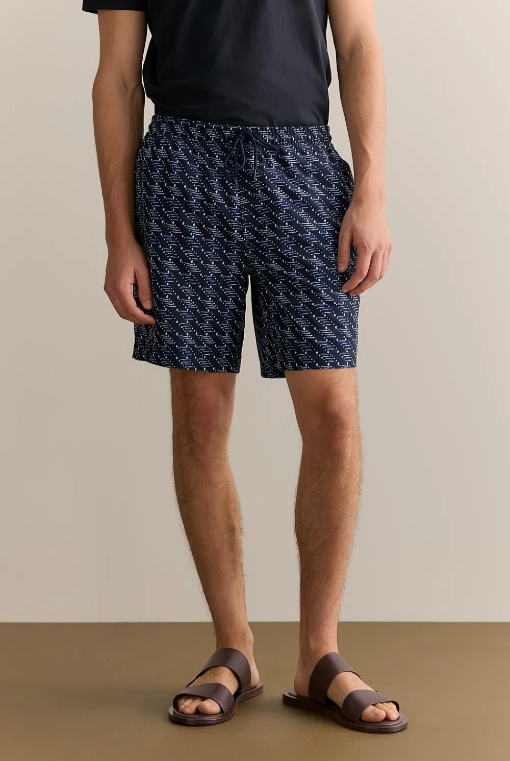 Shorts>Trenery Etched Geo Swim Short Navy