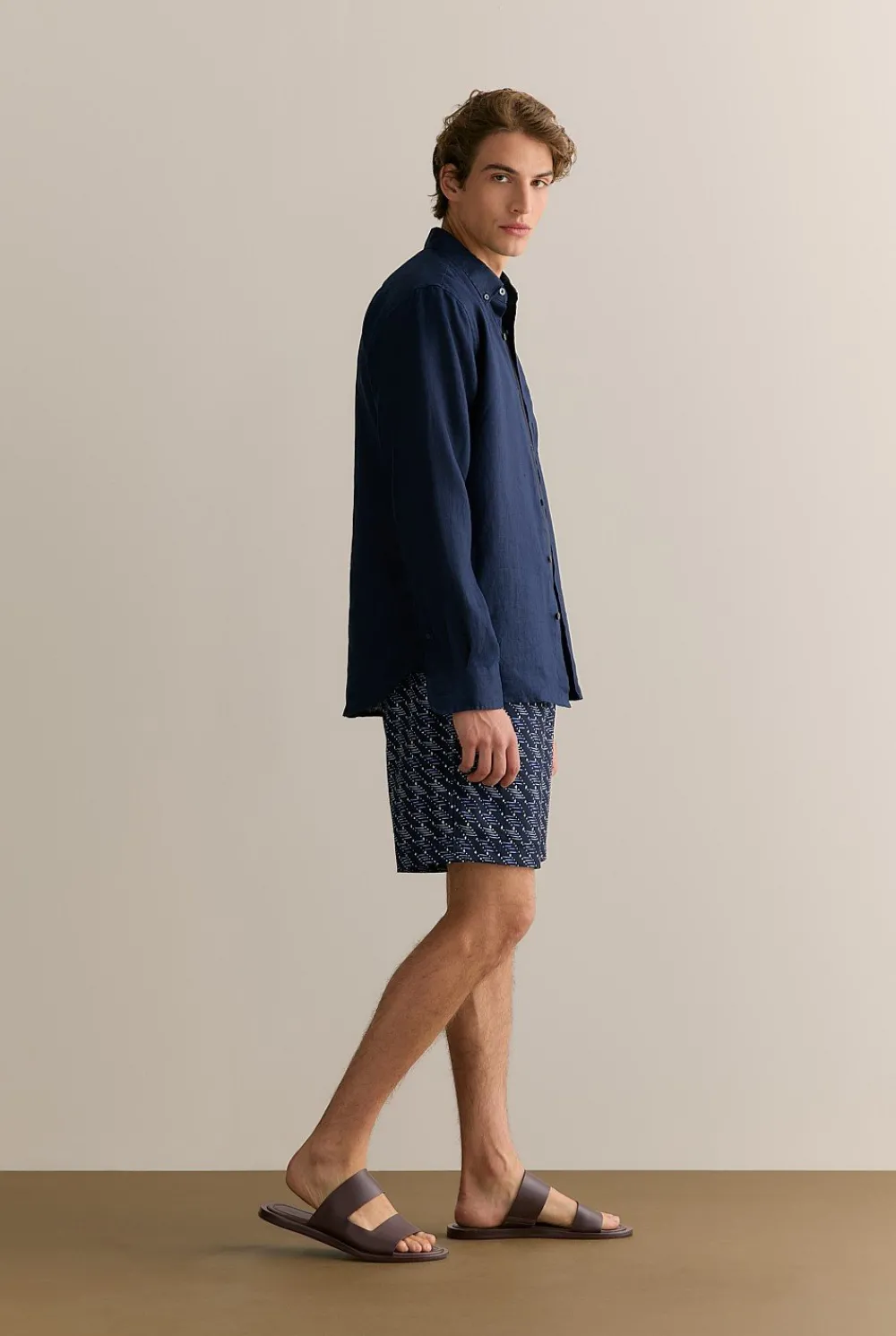 Shorts>Trenery Etched Geo Swim Short Navy