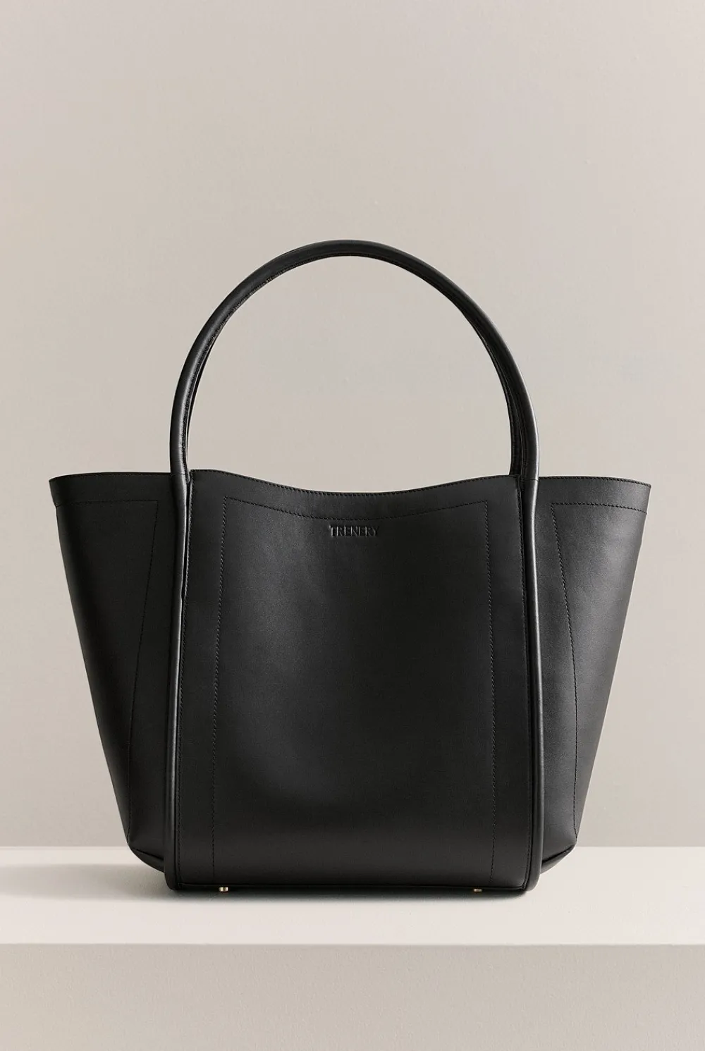 Handbags>Trenery Frankie Leather Tote Black