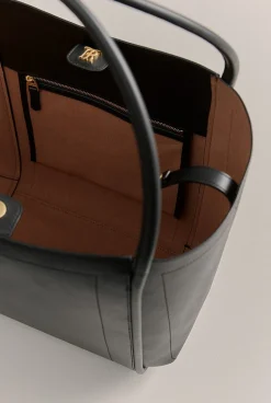 Handbags>Trenery Frankie Leather Tote Black