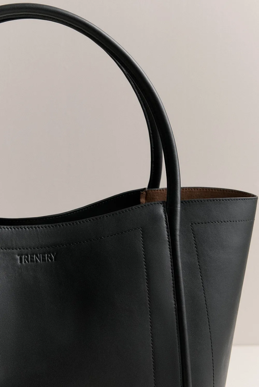 Handbags>Trenery Frankie Leather Tote Black