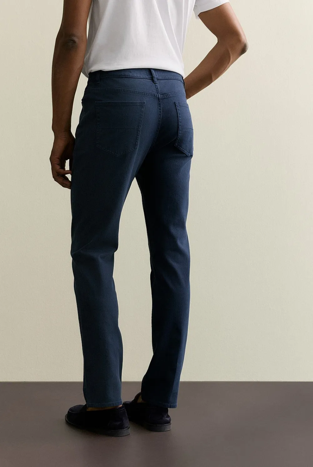 Pants>Trenery Garment Dyed Cotton Five Pocket Pant Navy