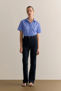 Pants>Trenery High Rise Straight Leg Jean BlueBlack