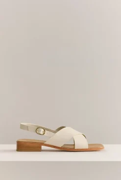 Sandals & Slides>Trenery Ingrid Cross Strap Sandal Oyster