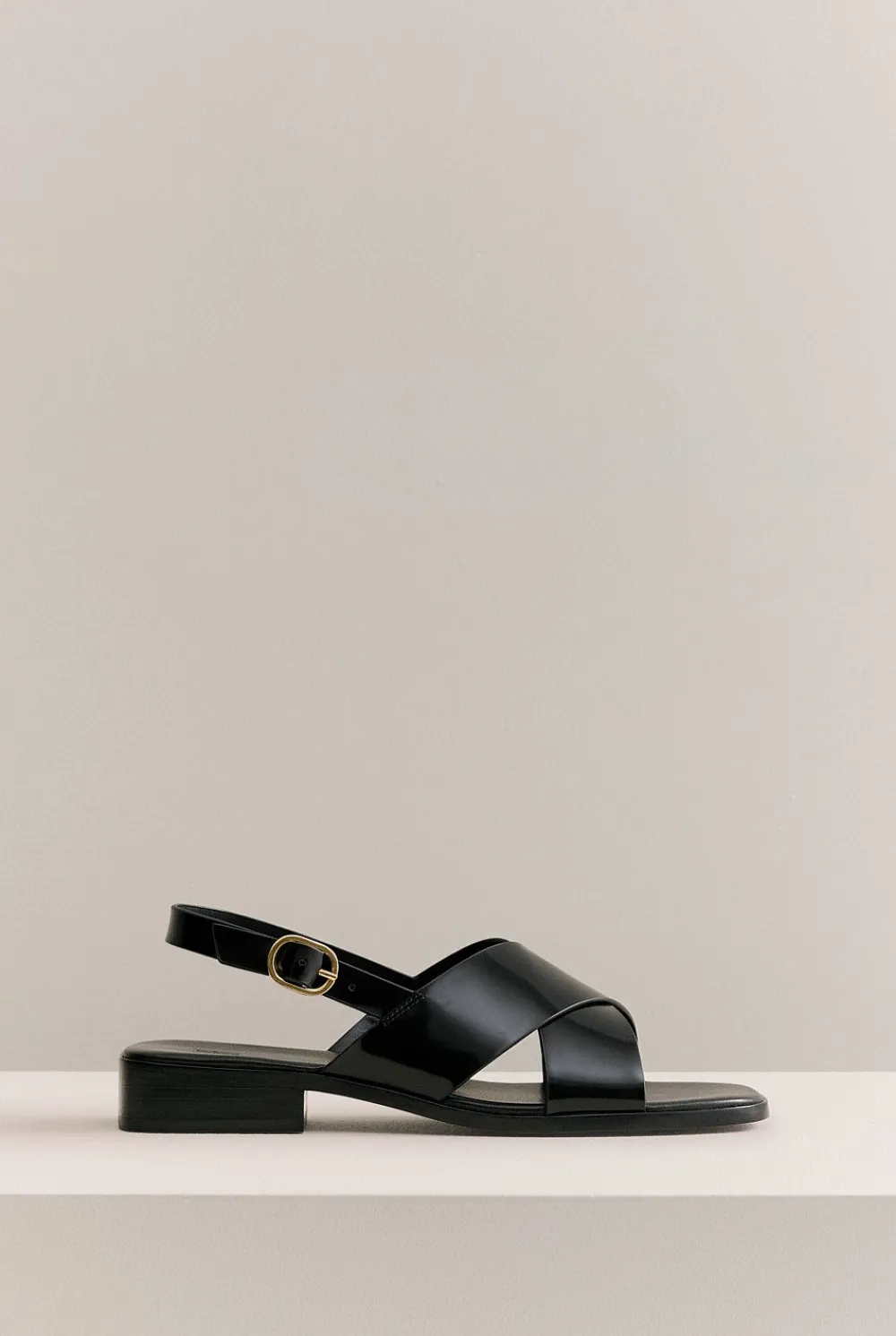 Sandals & Slides>Trenery Ingrid Cross Strap Sandal Black