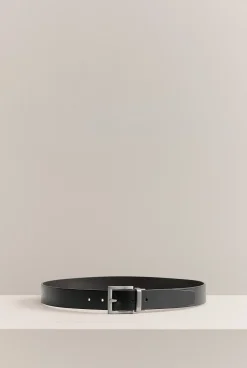Belts>Trenery Leather Reversible Belt Black