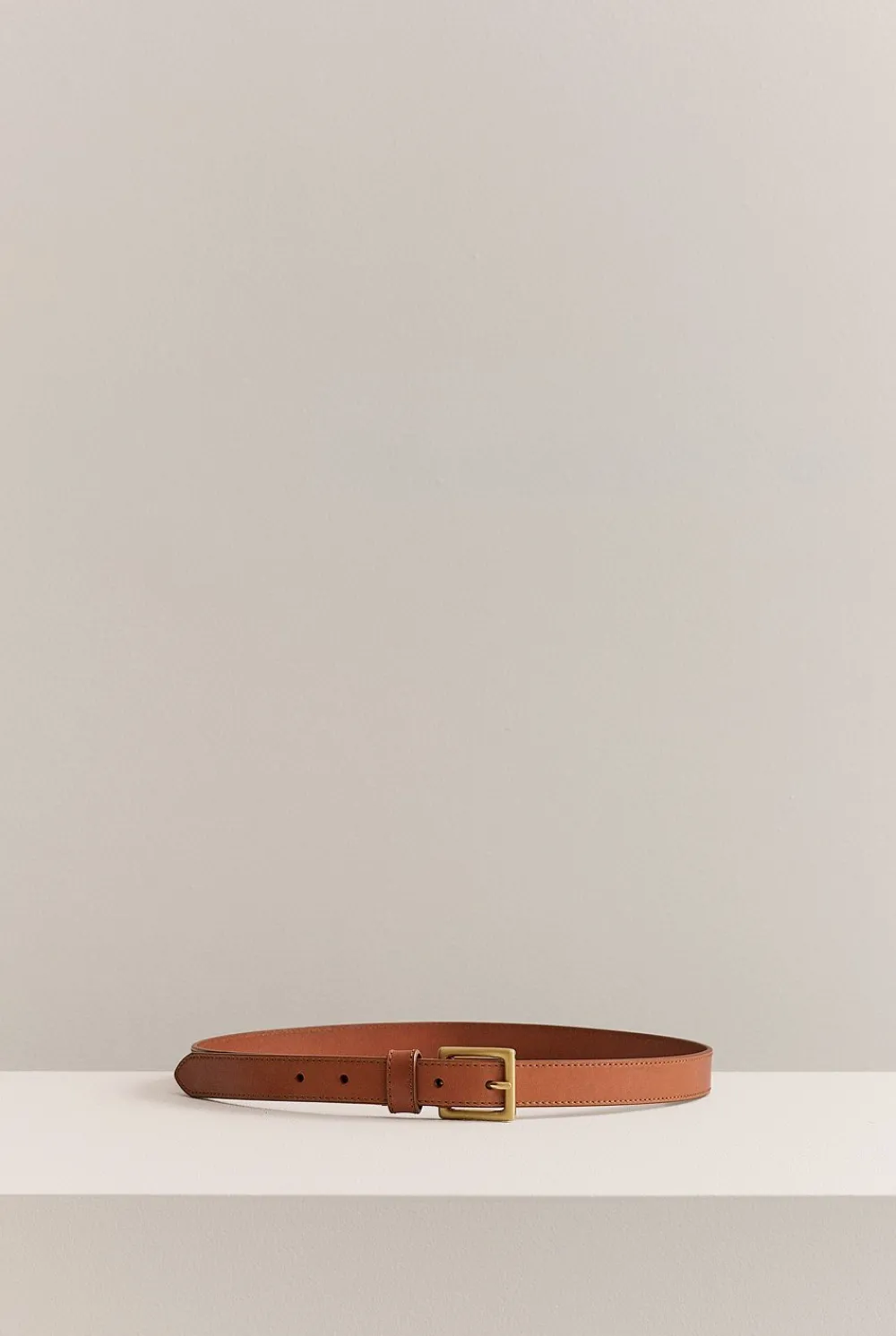 Belts>Trenery Leather Slim Belt Tan