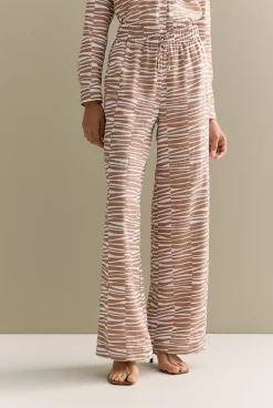 Pants>Trenery Linen Abstract Geo Print Pull On Pant Hazel