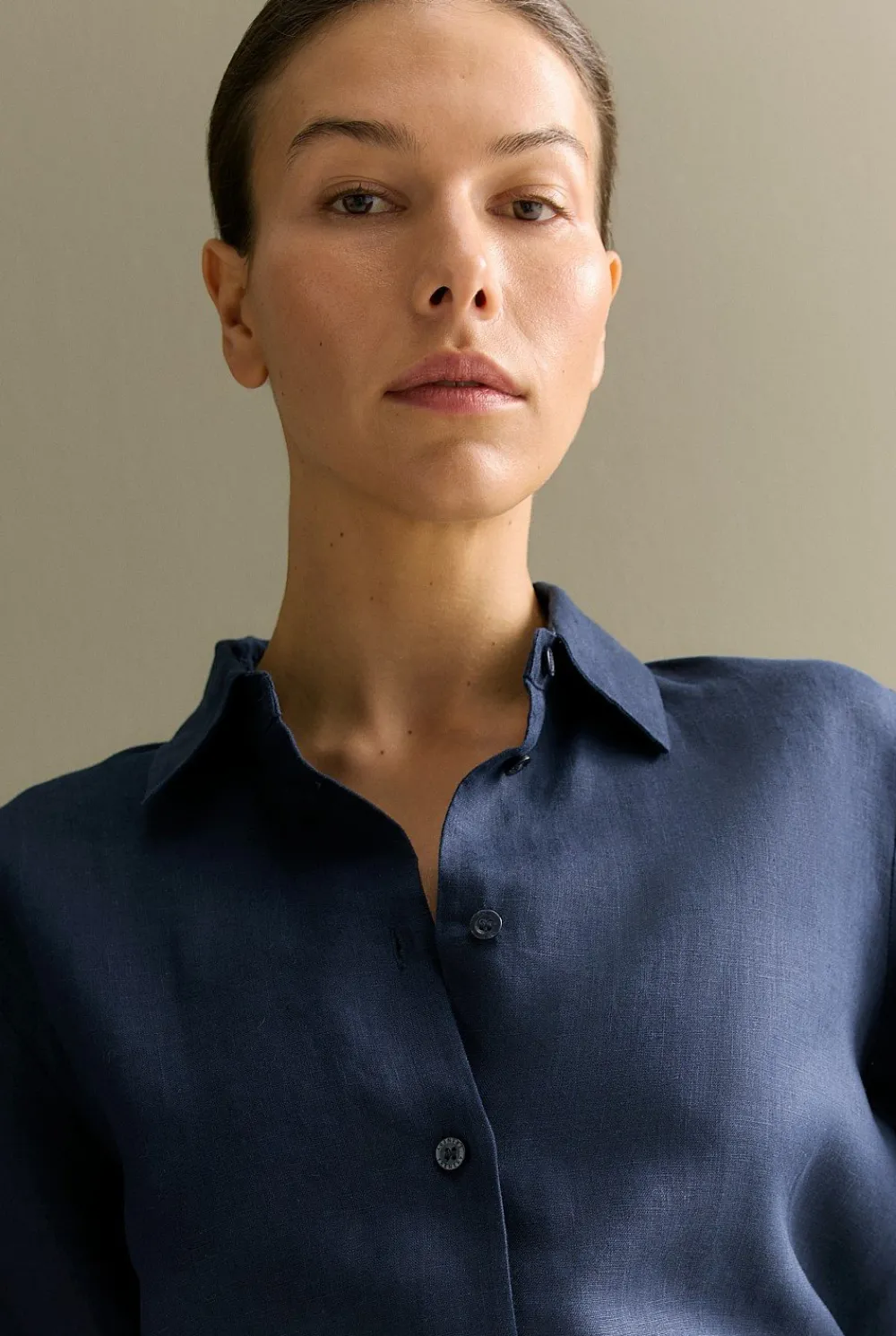 Shirts|The Linen Edit>Trenery Linen Classic Shirt Navy