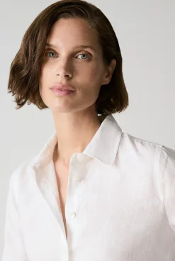 Shirts|The Linen Edit>Trenery Linen Classic Shirt White