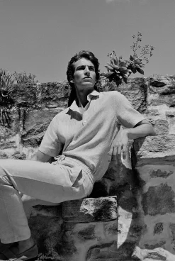 Shirts|The Linen Edit>Trenery Linen Fine Stripe Short Sleeve Shirt Ivy