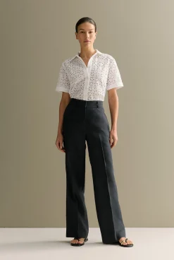 Pants|Occasion Dresses & Outfits>Trenery Linen Wide Leg Pant Black