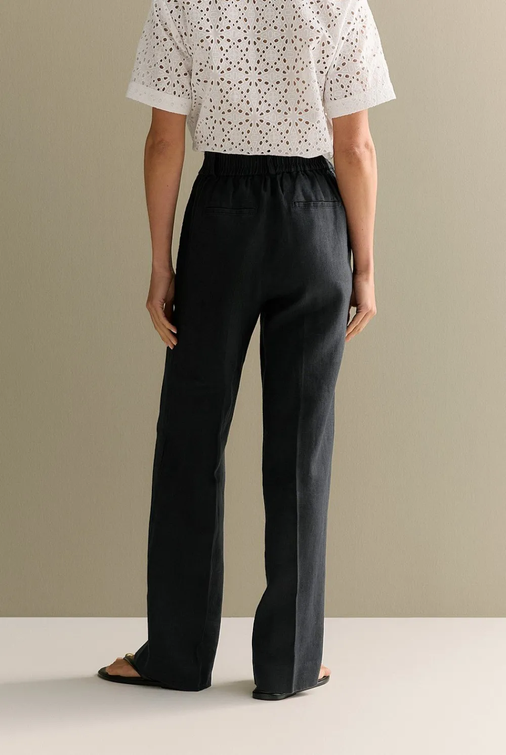 Pants|Occasion Dresses & Outfits>Trenery Linen Wide Leg Pant Black