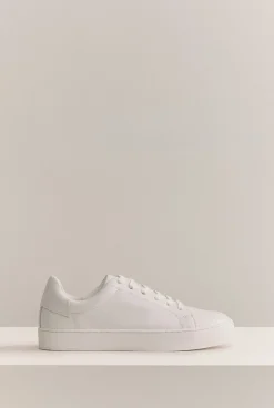 Sneakers>Trenery Lyons Leather Sneaker White