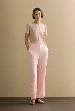 T-shirts & Tops>Trenery Metallic Shimmer T-shirt PinkSalt