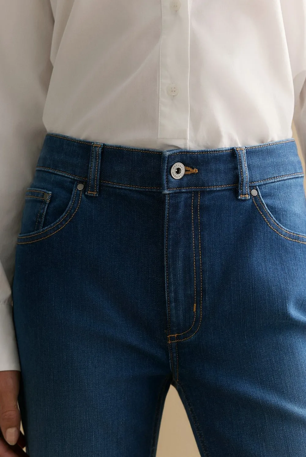Denim & Jeans>Trenery Mid Rise Straight Leg Jean WashedIndigo
