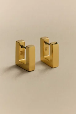 Jewellery|Occasion Dresses & Outfits>Trenery Myra Huggie Earrings Gold