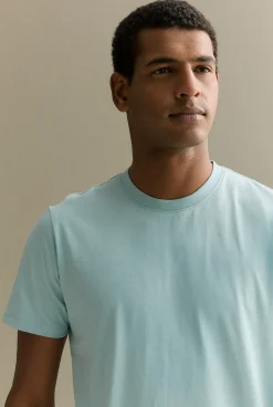 T-shirts|Organic Cotton T-shirts>Trenery Organically Grown Cotton Crew T-Shirt PaleSeafoam