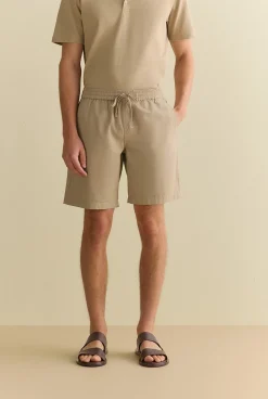 Shorts>Trenery Organically Grown Cotton Twill Pull On Short Barley